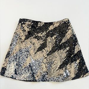 Mini A-Line Sequined Skirt